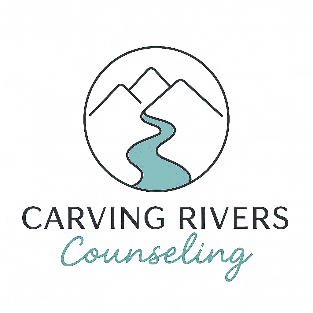 Carving rivers counseling white background